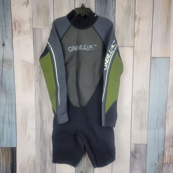 O'Neill Hammer 2.1 Long Sleeve Fluid Flex Neoprene Short Wet Suit size Youth 14 - Picture 1 of 7